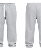 Cuffed Jogger Sweatpants Light Grey Tall Regular Fit Exposed Seam Design | B2B Low MOQ