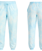 Cuffed Jogger Sweatpants Light Blue Cloud Tie Dye Wash | B2B Low MOQ