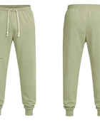 Cuffed Jogger Sweatpants Light Olive Green Screen Printed Graphic Design | B2B Low MOQ
