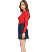B2B A-Line Denim Mini Skirt Dark Blue Women’s Low MOQ Denim Manufacturer