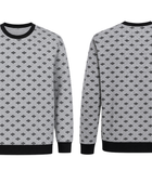 Men's Crewneck Sweatshirt Light Grey Geometric All Over Print | B2B Low MOQ