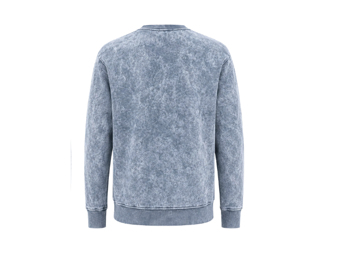 Crewneck Sweatshirt Light Grey Washed Finish | B2B Low MOQ