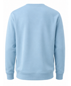 Men's Crewneck Sweatshirt Light Blue Mountain Screen Print | B2B Low MOQ