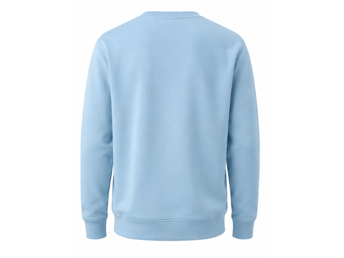 Men's Crewneck Sweatshirt Light Blue Mountain Screen Print | B2B Low MOQ