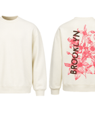 Oversized Sweatshirt Off White Floral Back Screen Print | B2B Low MOQ