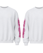 Oversized Sweatshirt White Dragon Floral Screen Print | B2B Low MOQ