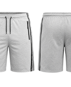 Side Stripe Sweat Shorts Grey for Men | B2B Low MOQ