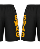 Sweat Shorts Black Stacked Letter DTG Printing | B2B Low MOQ