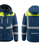 B2B Safety Reflective Hooded Ski Wear Jacket Low MOQ Winter Manufacturer