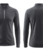 Custom Ski Wear Winter Mid Layer Shirt Charcoal Grey B2B