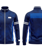 B2B Full-Zip Ski Wear Winter Jacket Navy Blue White Low MOQ Winter Jacket Manufacturer