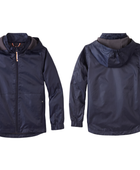 School Removable Hood Jacket Navy Blue | B2B Low MOQ Wholesale