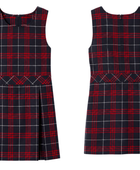 School Plaid Box Pleat Jumper Red Black White | B2B Low MOQ Wholesale