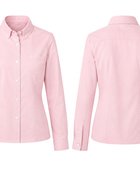 School Long Sleeve Fitted Shirt Light Pink | B2B Low MOQ Wholesale