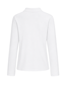 School Long Sleeve Fitted Picot Collar Polo White | B2B Low MOQ Wholesale