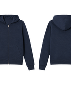 School Full Zip Hoodie Navy Blue | B2B Low MOQ Wholesale