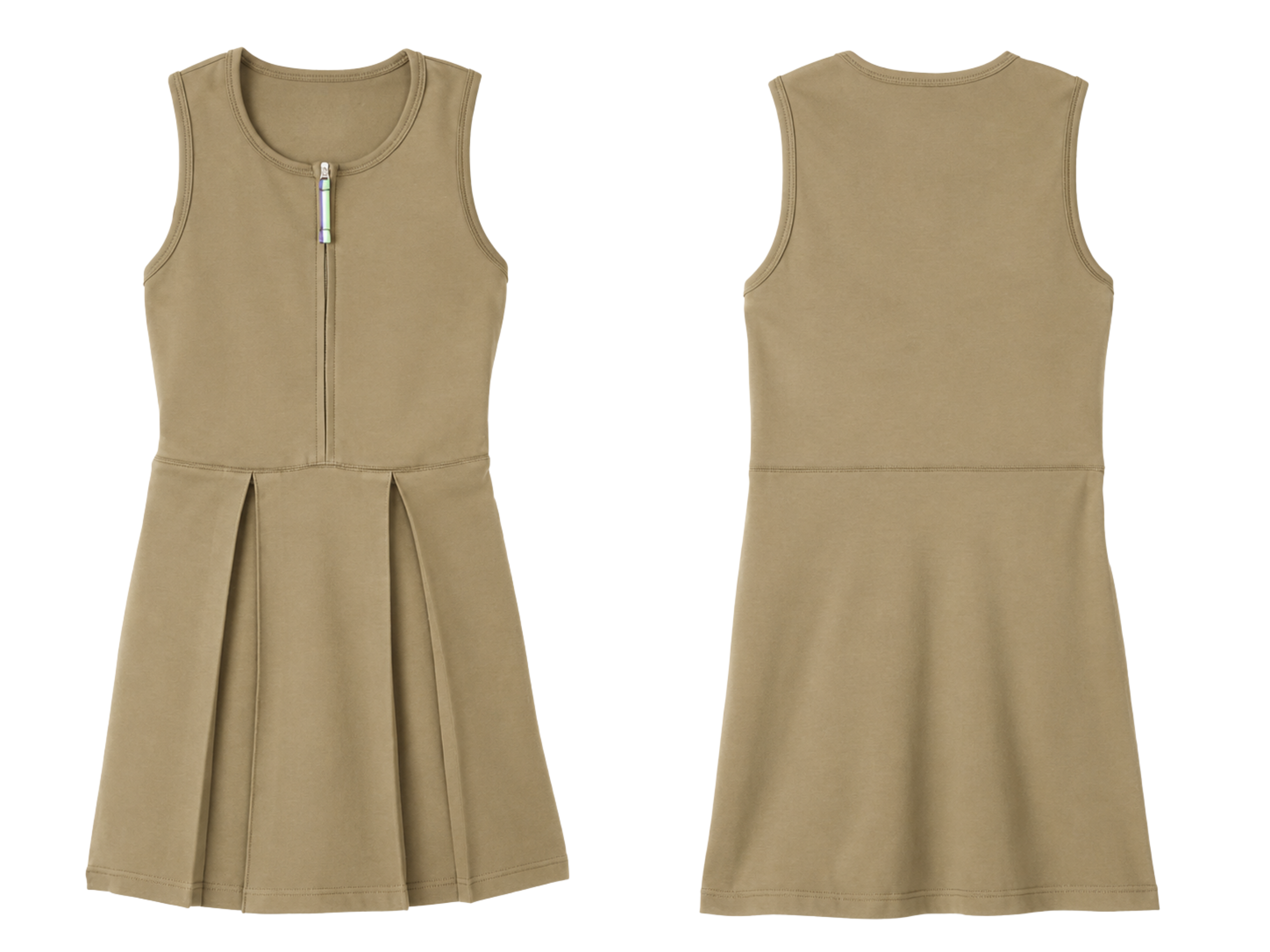 School Adaptive Ponte Jumper Khaki Beige | B2B Low MOQ Wholesale
