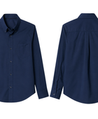 School Adaptive Long Sleeve Shirt Navy Blue | B2B Low MOQ Wholesale