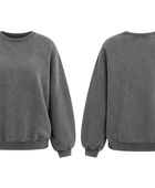 Women’s Vintage Washed Grey Acid Wash Sweatshirt B2B