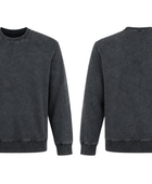 B2B Charcoal Black Acid Wash Crewneck Sweatshirt