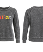 Custom DTF Sweatshirt Women’s Charcoal Grey Acid Wash B2B
