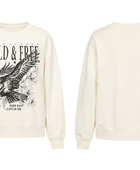 Personalize Crewneck Sweatshirt Ivory Graphic Printed B2B