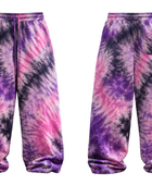 Tie Dye Baggy Trousers Purple Pink and Black All Over Design | B2B Low MOQ