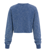 Personalize Cropped Sweatshirt Women’s Blue Acid Wash DTF B2B