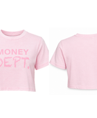 Personalize Crop T-Shirt Women’s Light Pink DTF Printed B2B