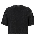 B2B Washed Black Acid Wash Pocket Crop T-Shirt MOQ Manufacturer
