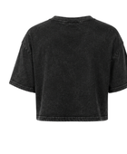 Custom Crop T-Shirt Women’s Black Acid Wash DTF B2B