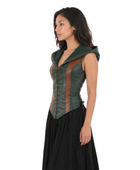 Halloween Nemesis Cowl Bodice Green and Brown | B2B Low MOQ