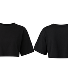 B2B Crop T-Shirt Women’s Black Boxy Low MOQ Manufacturer