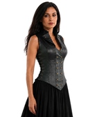 Halloween Musketeer Bodice Charcoal Black | B2B Low MOQ