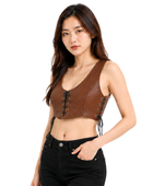 Halloween Huntress Crop Bodice Brown | B2B Low MOQ