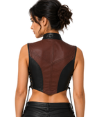 Halloween Assassin Crop Bodice Brown and Black | B2B Low MOQ
