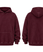 Pullover Hoodie Burgundy Acid Wash B2B Low MOQ Manufacturer