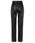 Leather Barrel Leg Pants Black | B2B Low MOQ