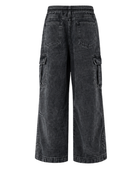 Custom Drawstring Cargo Pants Black Acid Wash B2B Low MOQ Manufacturer