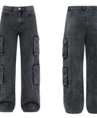 B2B Barrel-Leg Acid Wash Cargo Pants Custom
