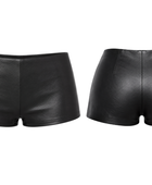 Women’s Faux Leather Micro Shorts Black | B2B Low MOQ