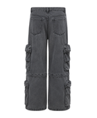 B2B Multi-Pocket Acid Wash Cargo Pants Charcoal Grey Low MOQ Manufacturer