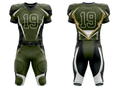 Wholesale Dark Olive American Football Uniform Set – Polyester Jersey & Pants