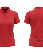 B2B Short Sleeve School Uniform Polo Shirt Women’s Red Low MOQ Schoolwear Manufacturer
