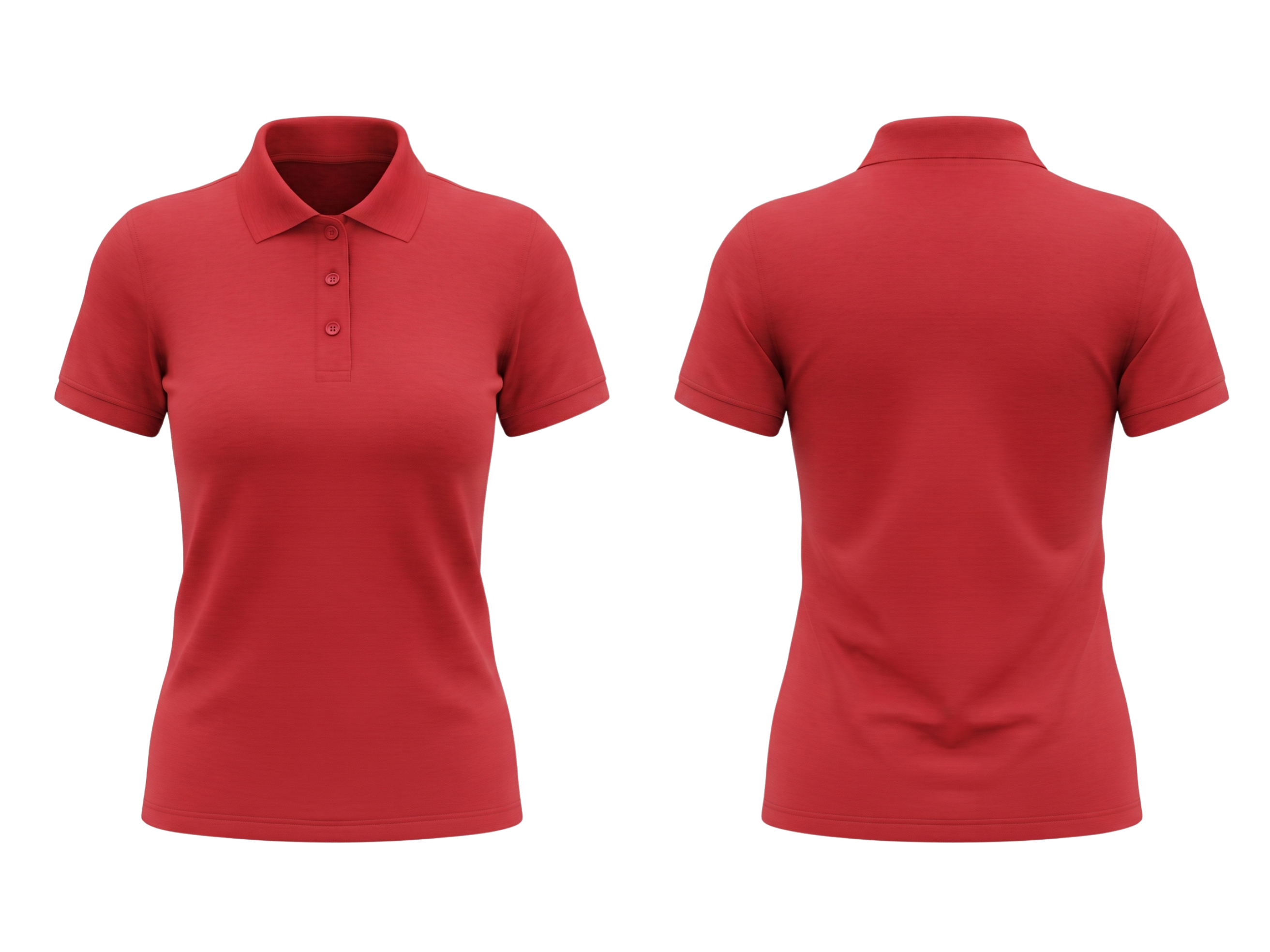 B2B Short Sleeve School Uniform Polo Shirt Women’s Red Low MOQ Schoolwear Manufacturer