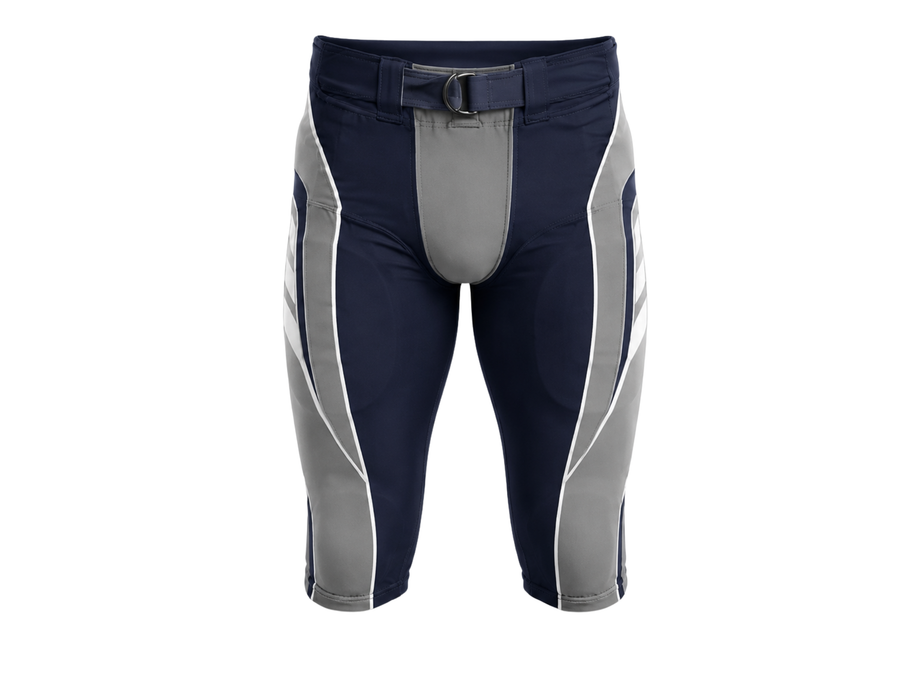 Custom Navy & Grey American Football Shorts Wholesale Teamwear design preview