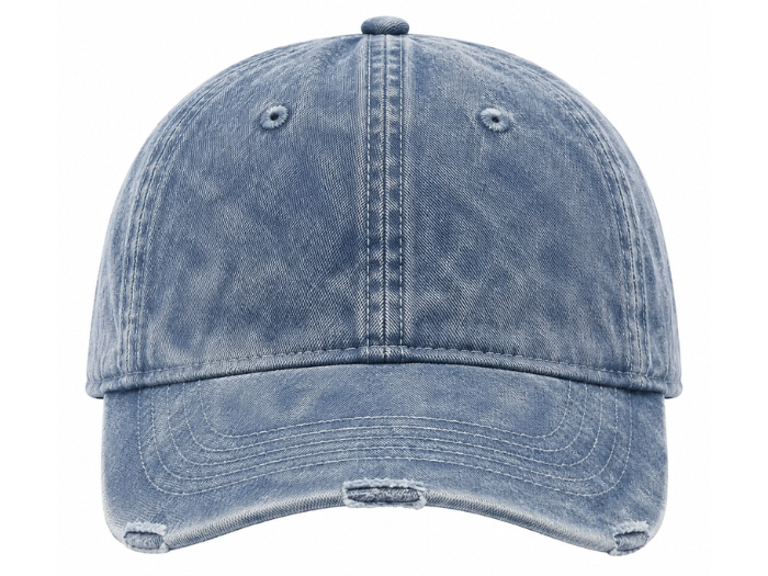 Custom Faded Blue Acid Wash Cap B2B