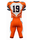 Wholesale Orange and White American Football Uniform Set – Polyester