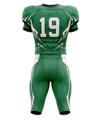 Wholesale Green and White American Football Uniform Set – Polyester Teamwear
