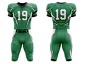 Wholesale Green and White American Football Uniform Set – Polyester Teamwear